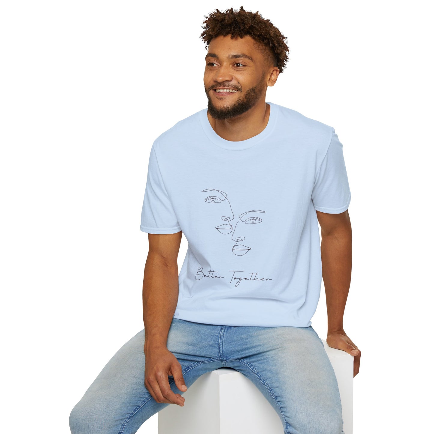 Line Art Couple T-Shirt, Relationship Gift, Minimalist Tee, Couples Matching Shirt, Love Quote Top