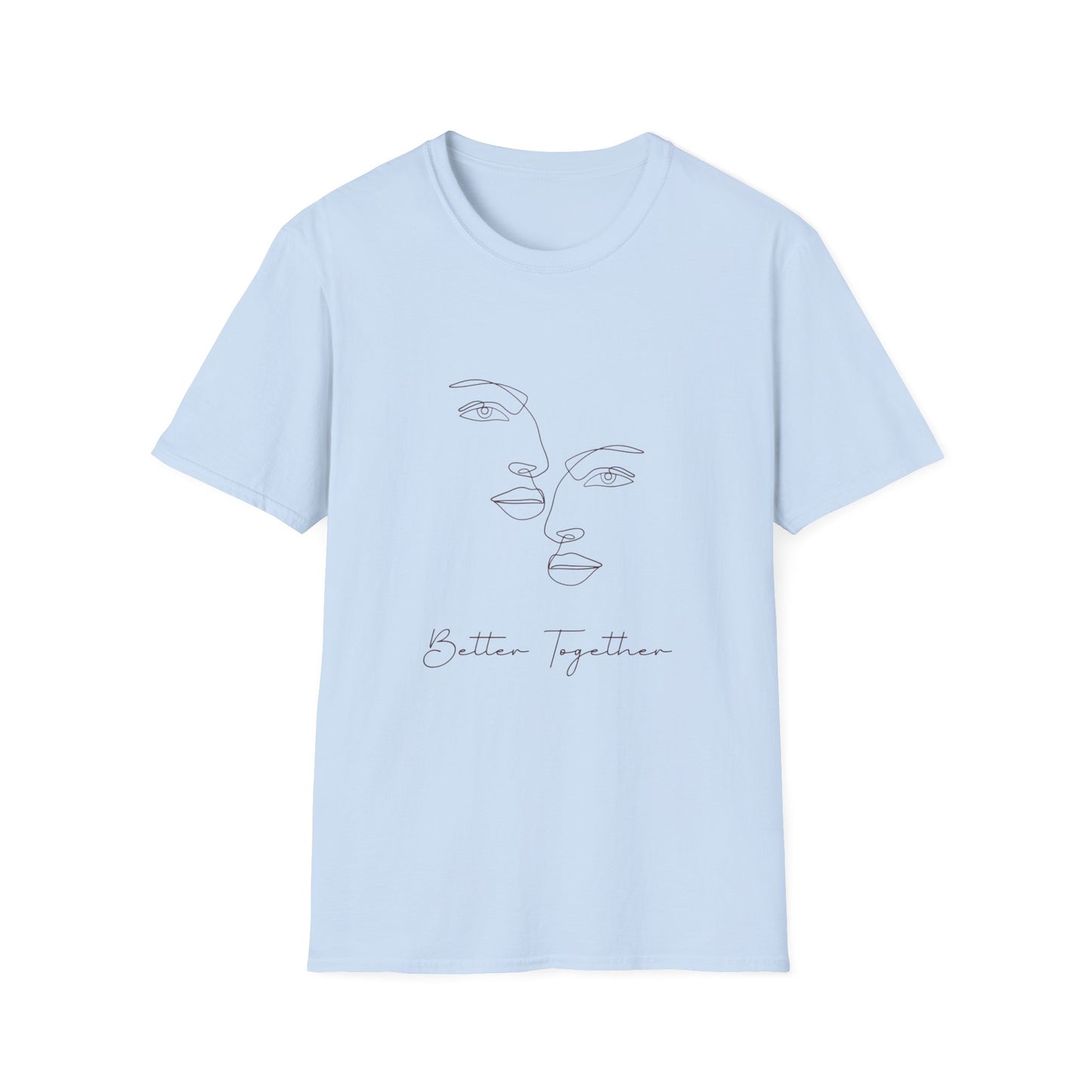 Line Art Couple T-Shirt, Relationship Gift, Minimalist Tee, Couples Matching Shirt, Love Quote Top