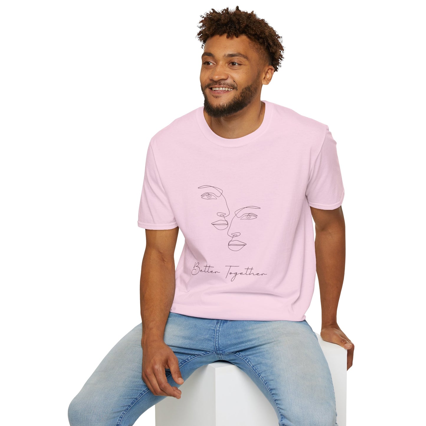 Line Art Couple T-Shirt, Relationship Gift, Minimalist Tee, Couples Matching Shirt, Love Quote Top
