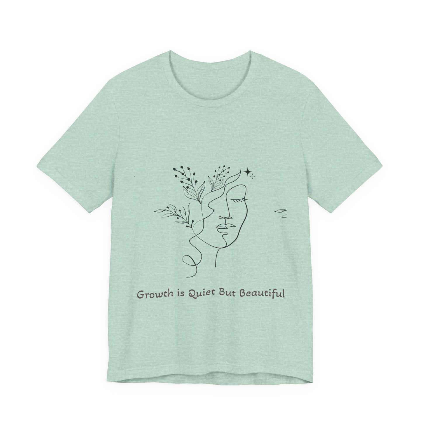 WePrint mint green minimalist face art t-shirt