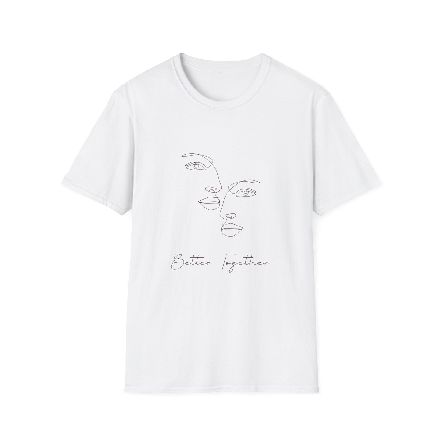 Line Art Couple T-Shirt, Relationship Gift, Minimalist Tee, Couples Matching Shirt, Love Quote Top