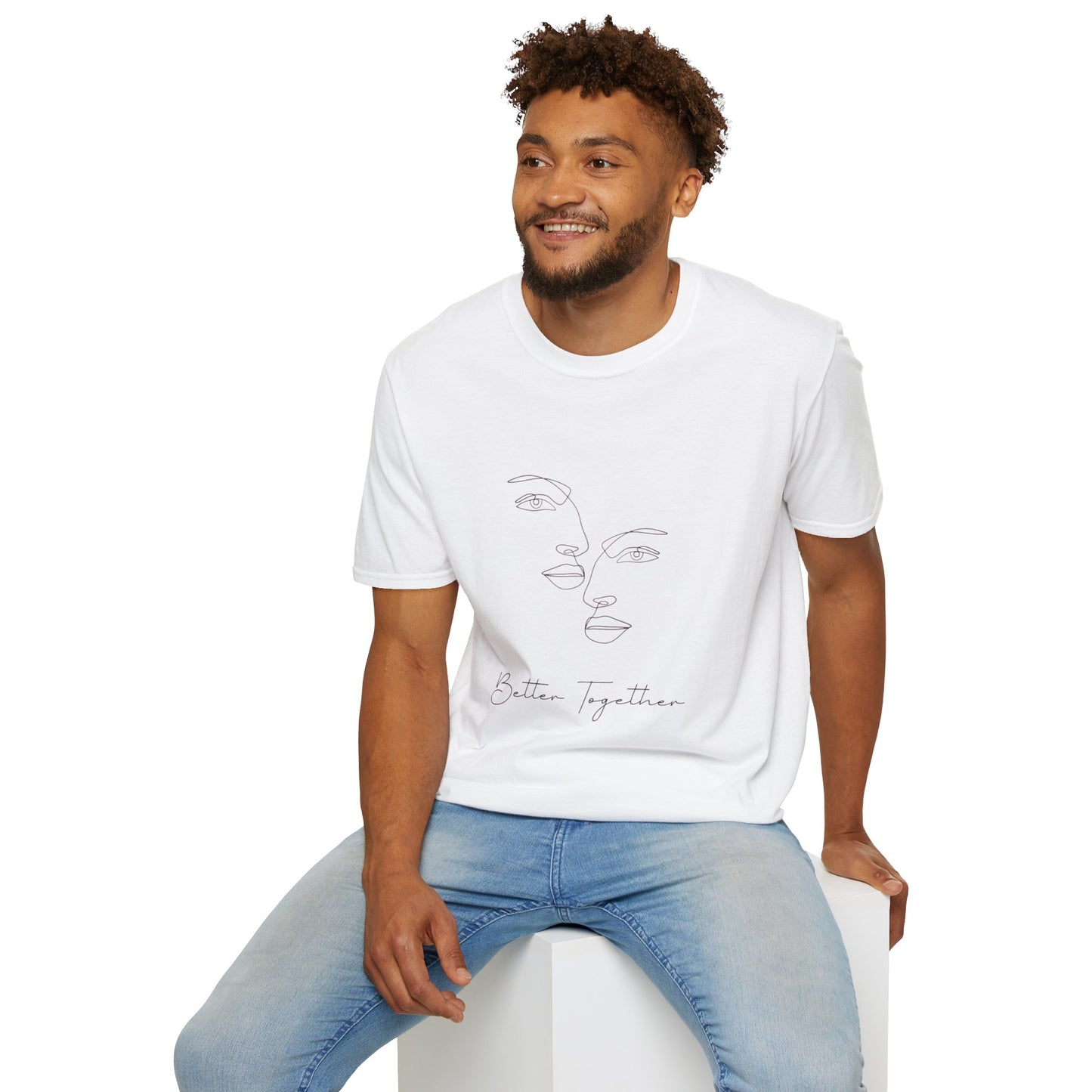 Line Art Couple T-Shirt, Relationship Gift, Minimalist Tee, Couples Matching Shirt, Love Quote Top