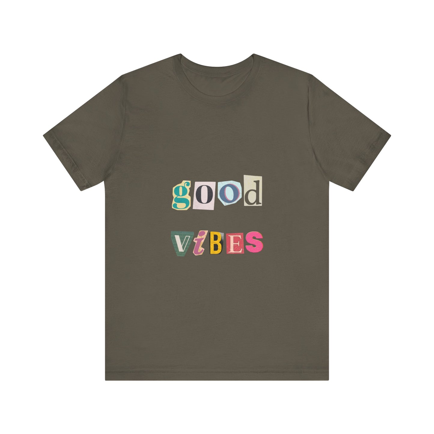 Good Vibes Unisex Jersey Tee - Casual Graphic T-Shirt for Positive Energy