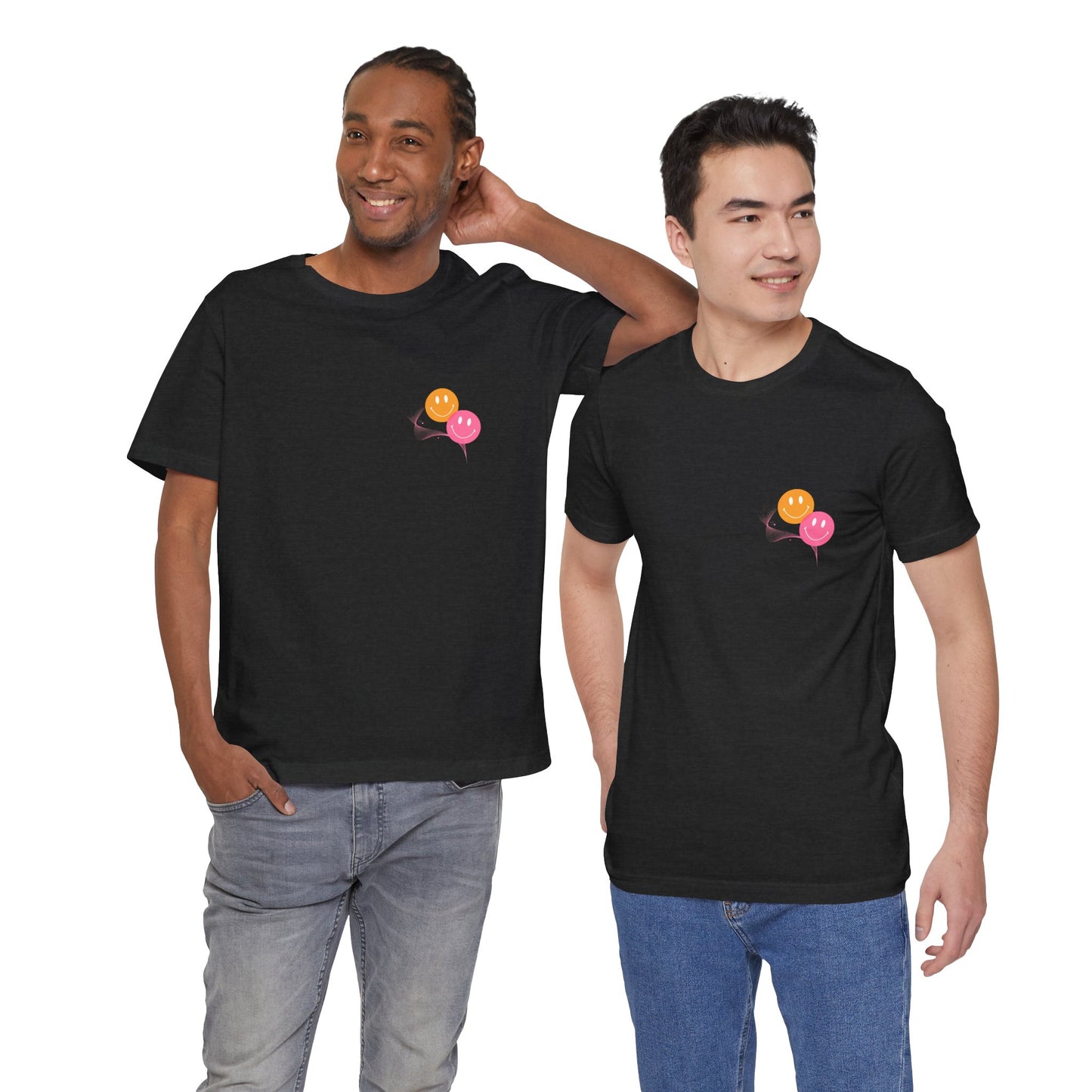 Smiley Balloon Unisex Short Sleeve Tee - Fun & Playful Everyday Wear
