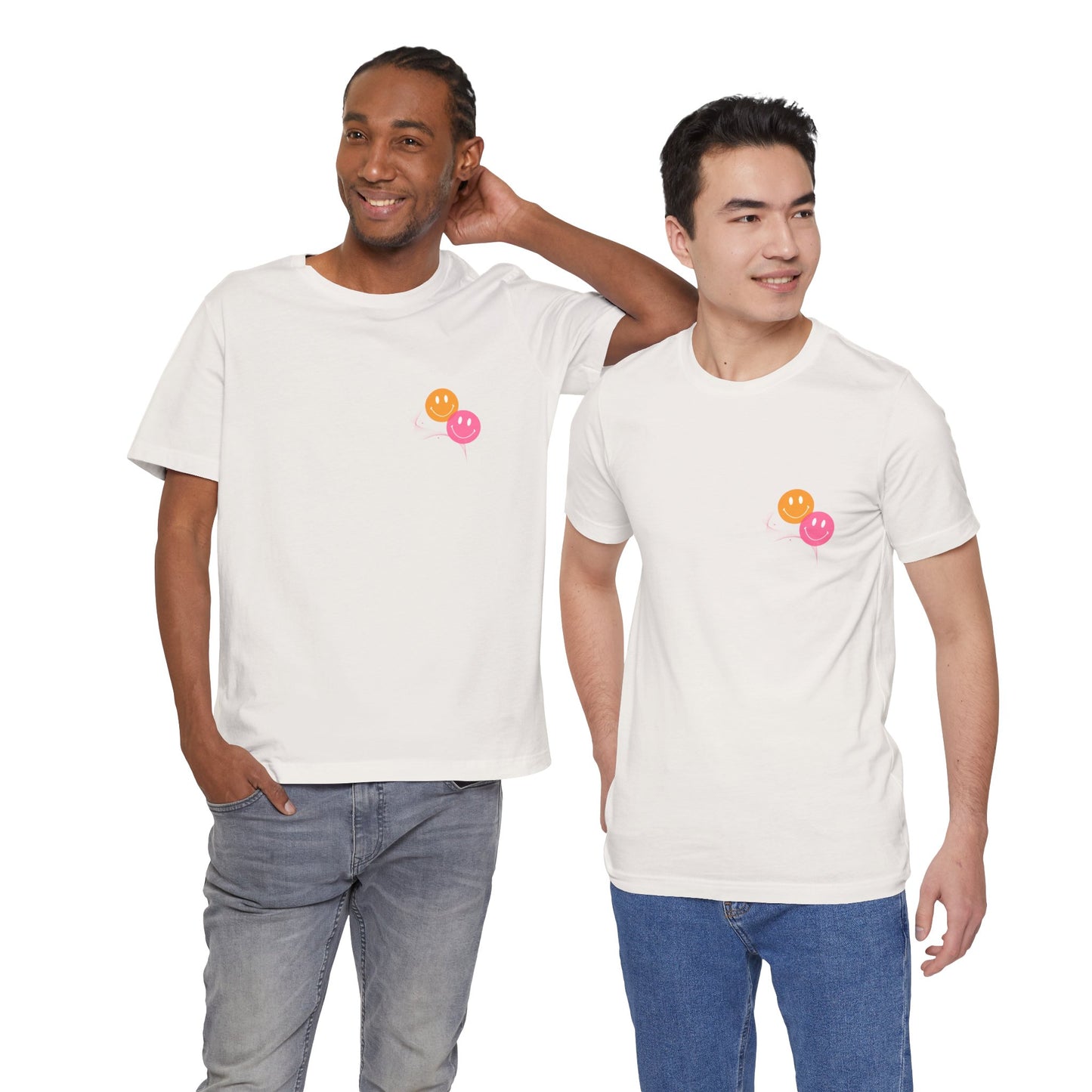 Smiley Balloon Unisex Short Sleeve Tee - Fun & Playful Everyday Wear