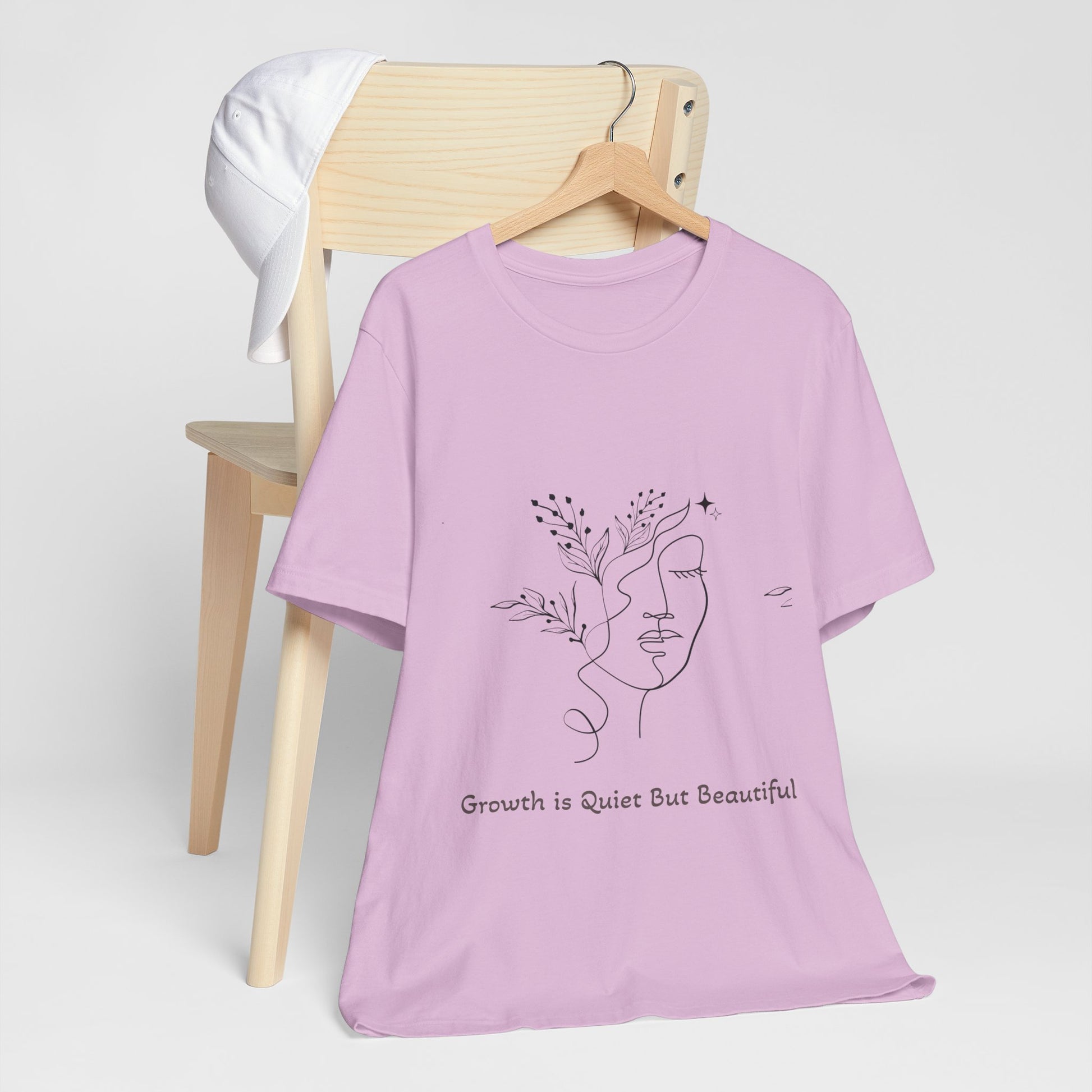 WePrint lilac minimalist face art t-shirt