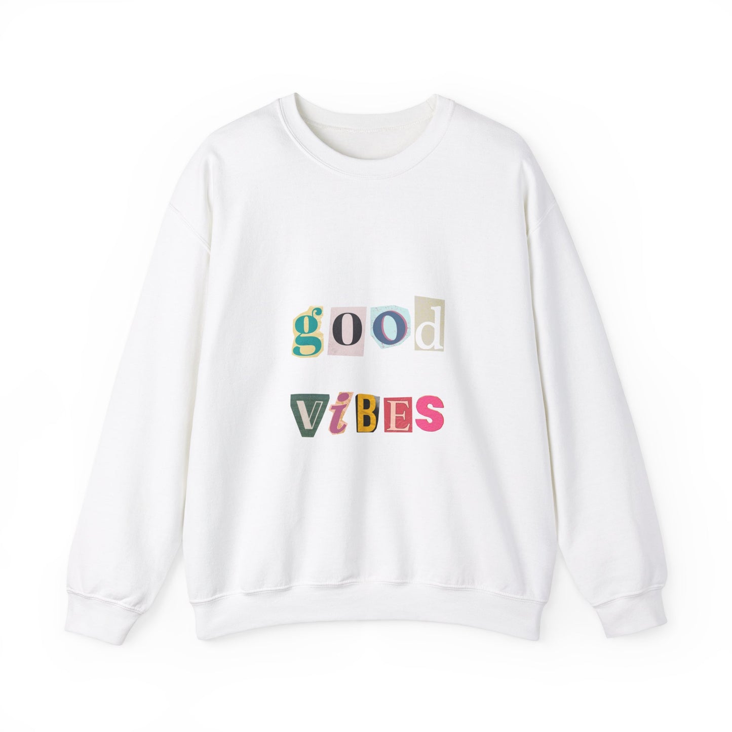 Good Vibes Unisex Crewneck Sweatshirt - Cozy Casual Wear