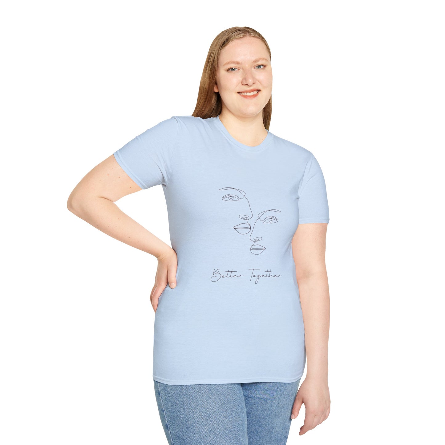 Line Art Couple T-Shirt, Relationship Gift, Minimalist Tee, Couples Matching Shirt, Love Quote Top