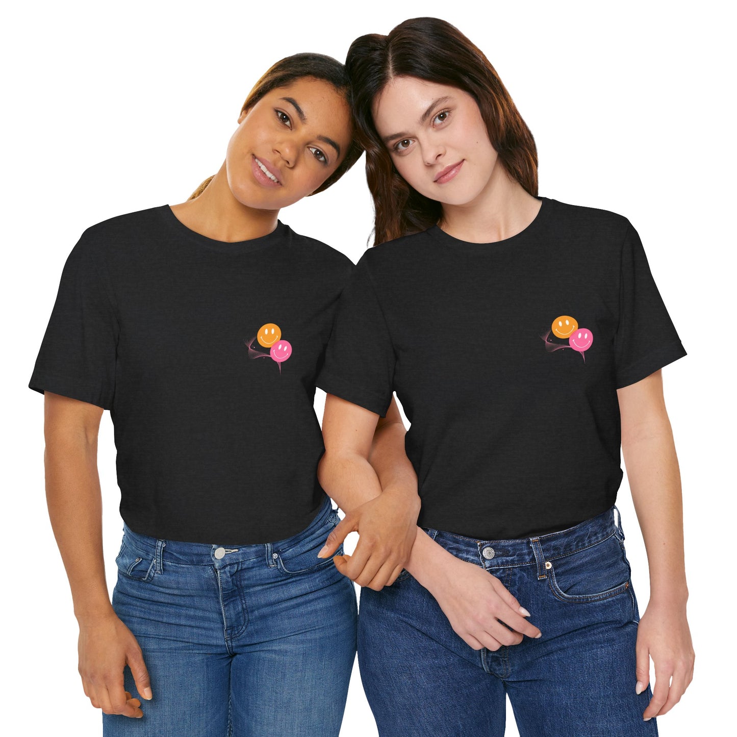 Smiley Balloon Unisex Short Sleeve Tee - Fun & Playful Everyday Wear