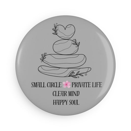 Serene Life Magnet Set, Inspirational Button Magnets, Home Decor Accessories, Gift for Mindfulness, Happy Soul Magnet